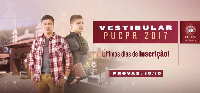 PUC PR Tem Inscrições Abertas Para O Vestibular 2017 - Vou Pra Faculdade